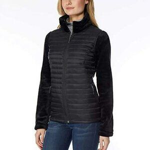 Women's 32 Degrees Mixed Media‎ Plush Faux Fur Down Jacket Size Medium